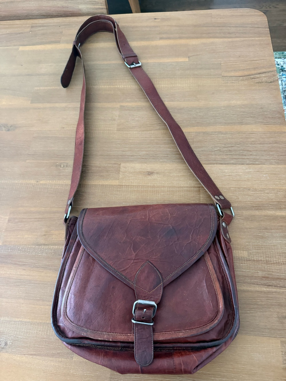 Women's Genuine Leather Crossbody Saddlebag